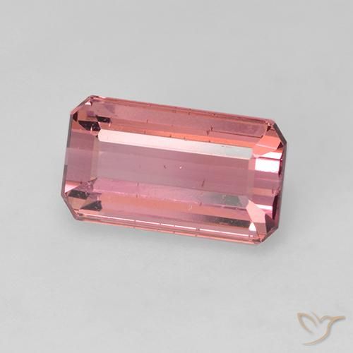 Turmalina Laranja Rosa Natural 1.51ct, Corte Octógono / Esmeralda, VS