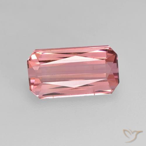 1.64ct Natural Rosa chiclete Turmalina, Corte Esmeralda, VS