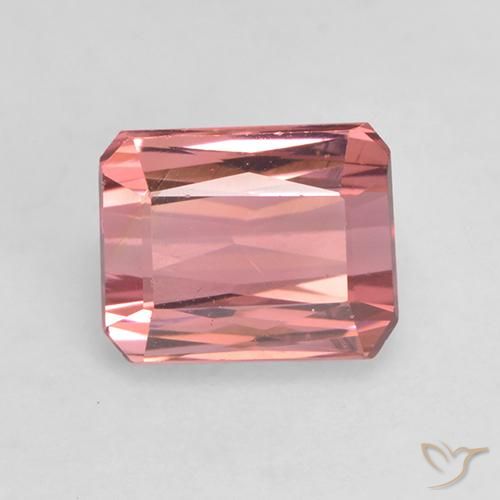 1.43ct Natural rosa médio Turmalina, Corte Esmeralda, VVS-VS