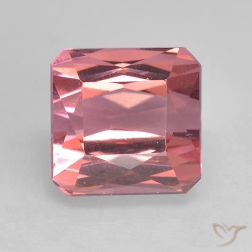 1.65ct Natural Luz rosa Turmalina, Corte Esmeralda, VVS-VS