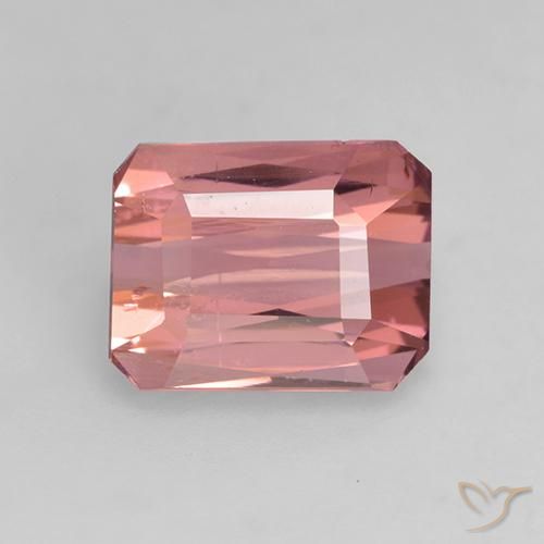 1.55ct Natural Luz rosa Turmalina, Corte Esmeralda, VVS-VS