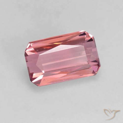 Turmalina Rosa chiclete Natural 1.33ct, Corte Octógono / Esmeralda, VVS-VS
