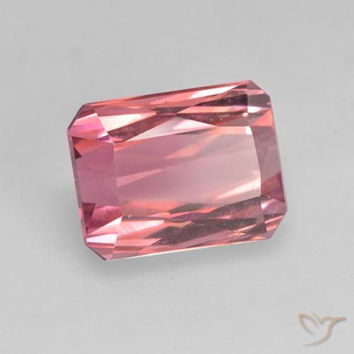 Turmalina Rosa chiclete Natural 1.65ct, Corte Octógono / Esmeralda, VVS-VS