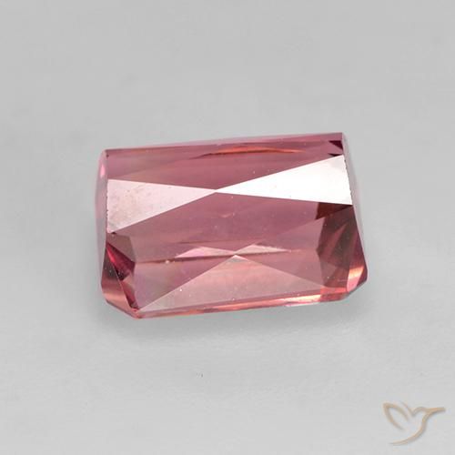 Turmalina Rosa chiclete Natural 1.65ct, Corte Octógono / Esmeralda, VVS-VS