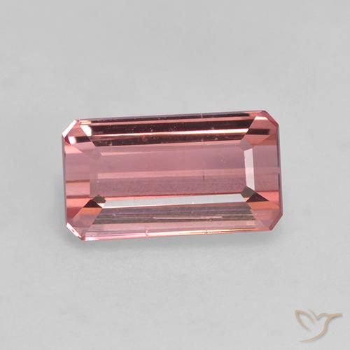 1.59ct Natural Laranja Rosa Turmalina, Corte Esmeralda, VVS-VS