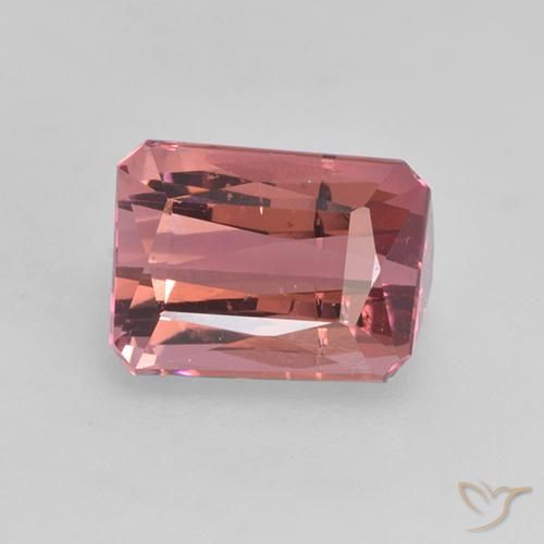 1.81ct Natural Rosa Intenso Turmalina, Corte Esmeralda, VS-SI