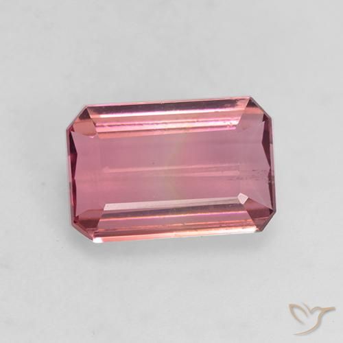 1.49ct Natural rosa médio Turmalina, Corte Esmeralda, VVS-VS