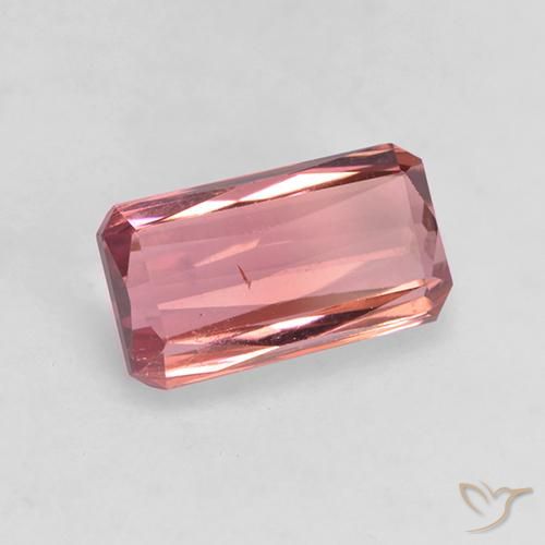Turmalina Laranja Rosa Natural 1.36ct, Corte Octógono / Esmeralda, VS