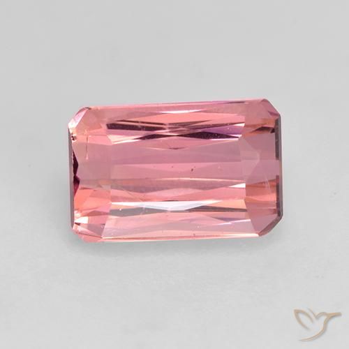 1.14ct Natural Rosa choque claro Turmalina, Corte Esmeralda, VVS-VS
