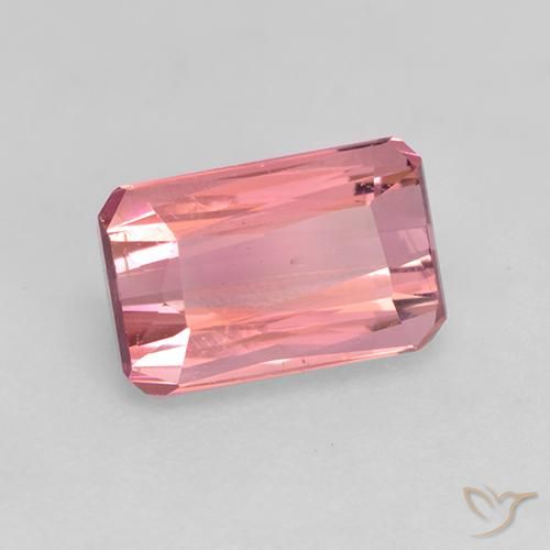 Turmalina Rosa choque claro Natural 1.14ct, Corte Octógono / Esmeralda, VVS-VS