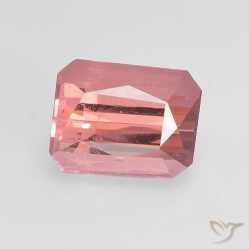 1.14ct Natural rosa médio Turmalina, Corte Esmeralda, VVS-VS