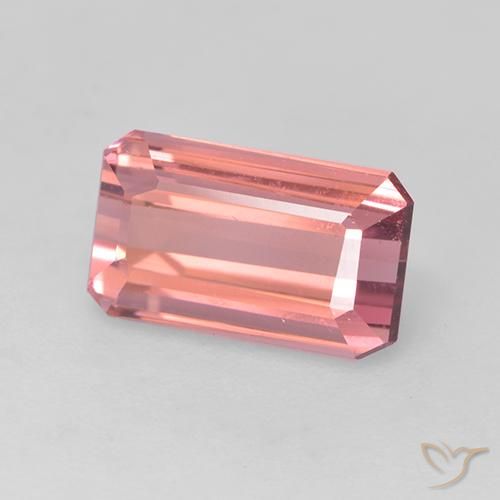 Turmalina Rosa chiclete Natural 1.55ct, Corte Octógono / Esmeralda, VVS-VS