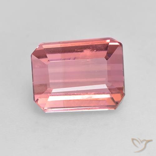 1.88ct Natural Rosa chiclete Turmalina, Corte Esmeralda, VVS-VS