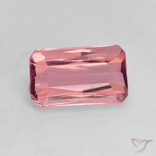 1.08ct Natural Rosa Laranja Profundo Turmalina, Corte Esmeralda, VVS-VS