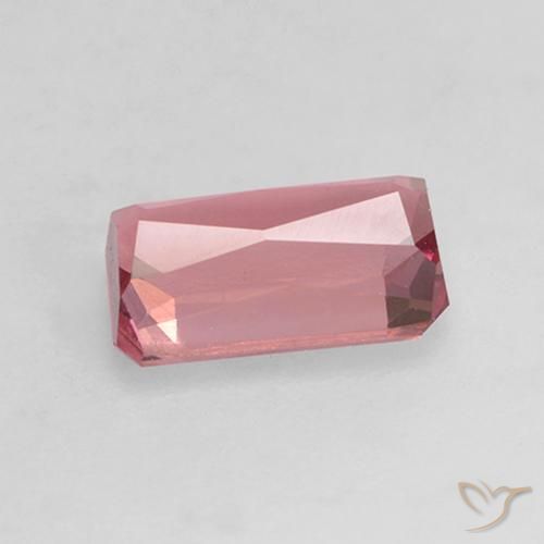 Turmalina Rosa Laranja Profundo Natural 1.08ct, Corte Octógono / Esmeralda, VVS-VS
