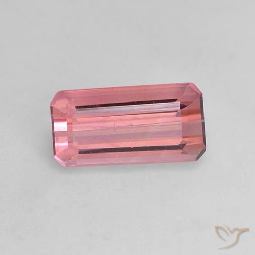 1.35ct Natural rosa médio Turmalina, Corte Esmeralda, VVS-VS