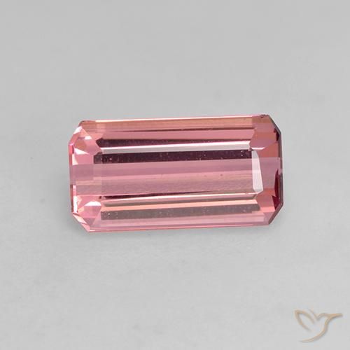 1.12ct Natural rosa médio Turmalina, Corte Esmeralda, VVS-VS