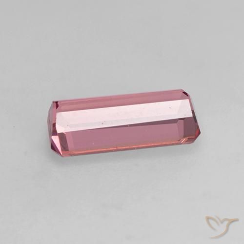 Turmalina rosa médio Natural 1.12ct, Corte Octógono / Esmeralda, VVS-VS