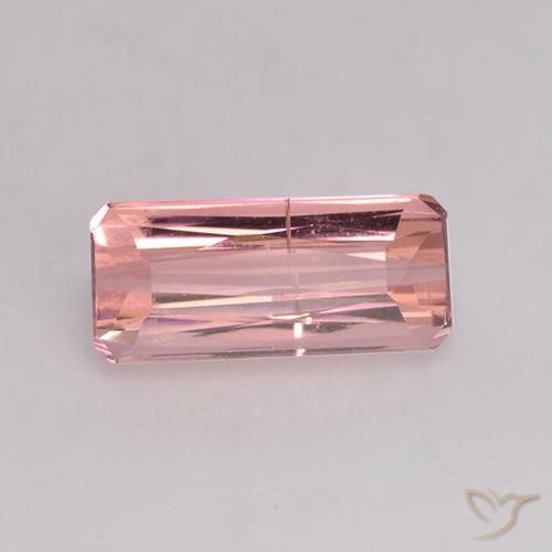 1.28ct Natural Rosa chiclete Turmalina, Corte Esmeralda, SI
