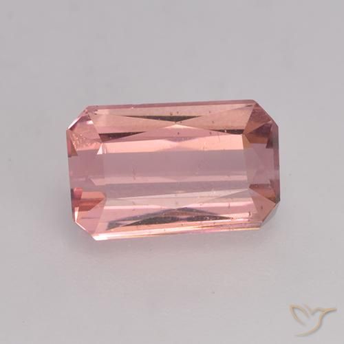 1.35ct Natural Laranja Rosa Turmalina, Corte Esmeralda, VS