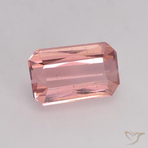 Turmalina Laranja Rosa Natural 1.35ct, Corte Octógono / Esmeralda, VS