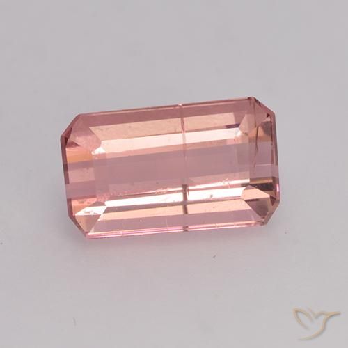 1.11ct Natural Vermelho Maçã Doce Claro Turmalina, Corte Esmeralda, SI