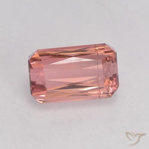 1.52ct Natural rosa médio Turmalina, Corte Esmeralda, VS-SI