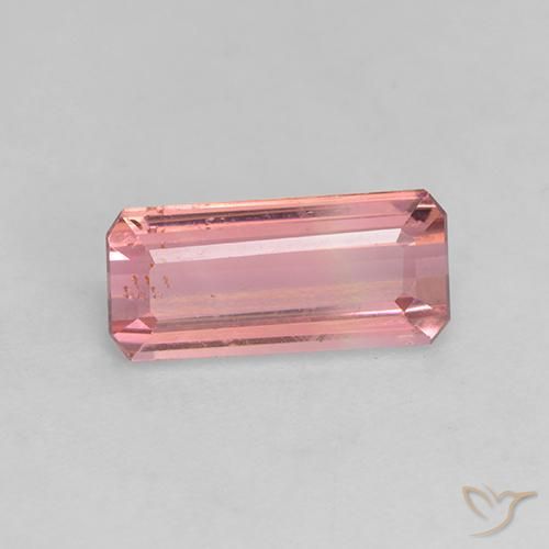 1.33ct Natural Laranja Rosa Turmalina, Corte Esmeralda, VS