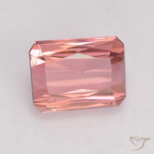 1.45ct Natural Rosa Médio Claro Turmalina, Corte Esmeralda, VS