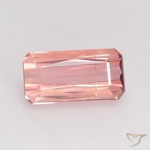 1.24ct Natural Rosa Médio Claro Turmalina, Corte Esmeralda, VS