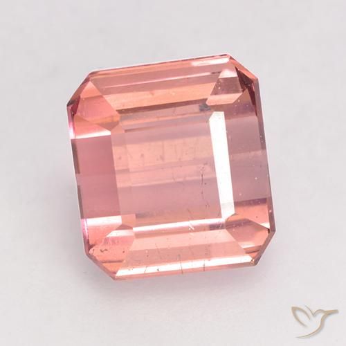 1.93ct Natural rosa médio Turmalina, Corte Esmeralda, VS