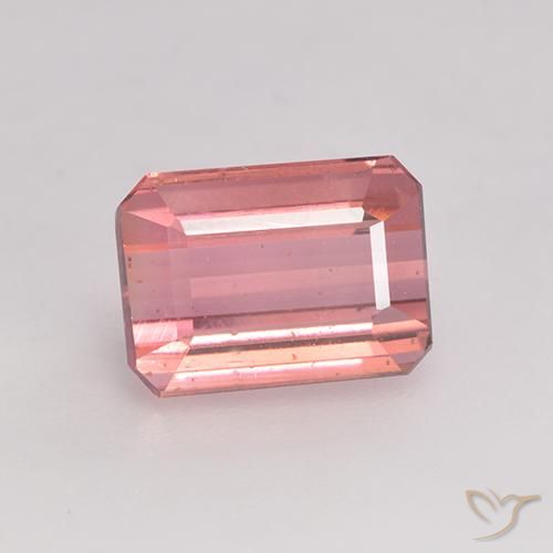 1.86ct Natural Luz rosa Turmalina, Corte Esmeralda, VS