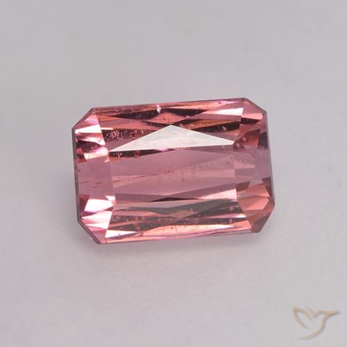 1.60ct Natural rosa médio Turmalina, Corte Esmeralda, VS-SI