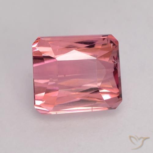Turmalina Rosa Intenso Natural 1.27ct, Corte Octógono / Esmeralda, VS