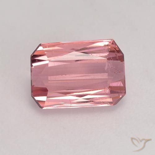 1.76ct Natural rosa médio Turmalina, Corte Esmeralda, VS
