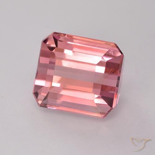 Turmalina rosa médio Natural 1.89ct, Corte Octógono / Esmeralda, VVS-VS
