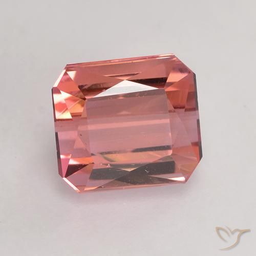 Turmalina Rosa escuro Natural 1.58ct, Corte Octógono / Esmeralda, VS