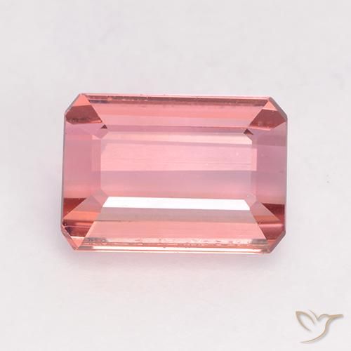1.40ct Natural Luz rosa Turmalina, Corte Esmeralda, VVS-VS