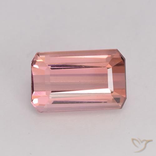 1.83ct Natural Laranja Rosa Turmalina, Corte Esmeralda, VVS-VS
