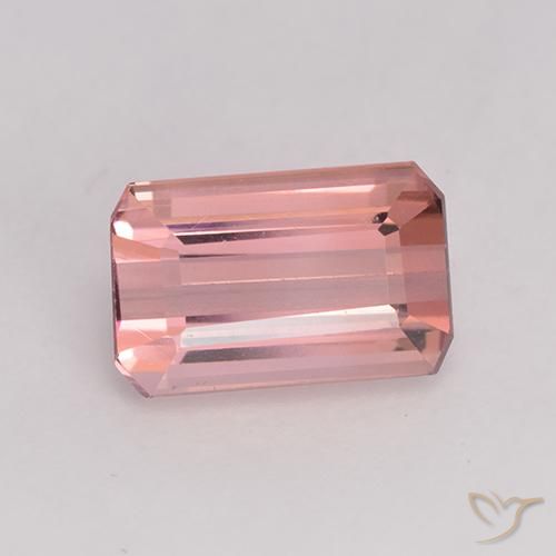 Turmalina Laranja Rosa Natural 1.83ct, Corte Octógono / Esmeralda, VVS-VS