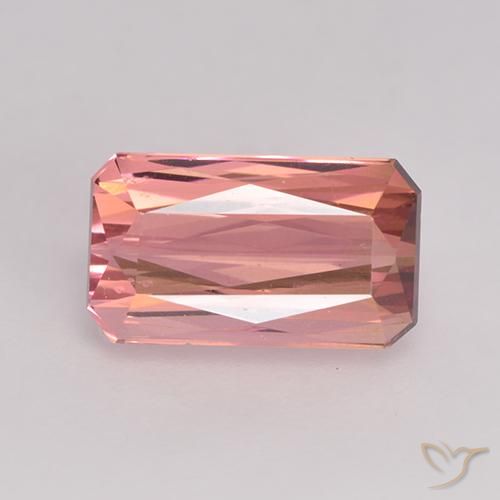 1.73ct Natural rosa médio Turmalina, Corte Esmeralda, VVS-VS