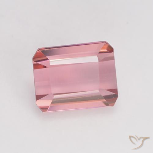 1.54ct Natural Luz rosa Turmalina, Corte Esmeralda, VVS-VS