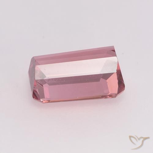Turmalina Laranja Rosa Natural 1.41ct, Corte Octógono / Esmeralda, VVS-VS