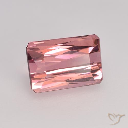 Turmalina Laranja Rosa Natural 1.48ct, Corte Octógono / Esmeralda, VVS-VS