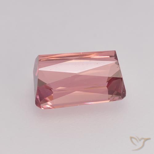 Turmalina Laranja Rosa Natural 1.48ct, Corte Octógono / Esmeralda, VVS-VS
