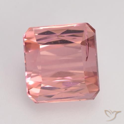 1.46ct Natural rosa médio Turmalina, Corte Esmeralda, VS-SI