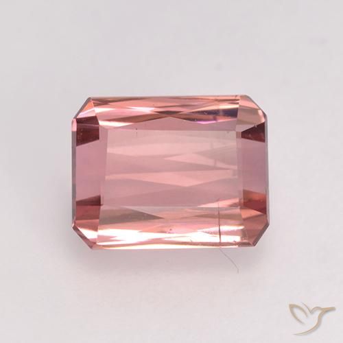 1.87ct Natural Laranja Rosa Turmalina, Corte Esmeralda, VS-SI