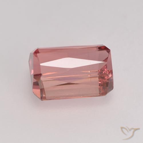 Turmalina Laranja Rosa Natural 1.87ct, Corte Octógono / Esmeralda, VS-SI