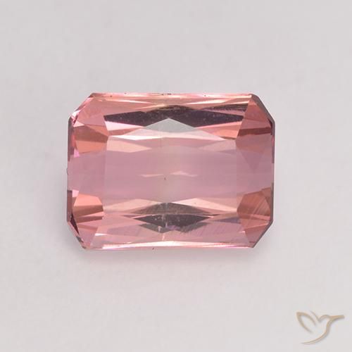 1.43ct Natural rosa médio Turmalina, Corte Esmeralda, VVS-VS
