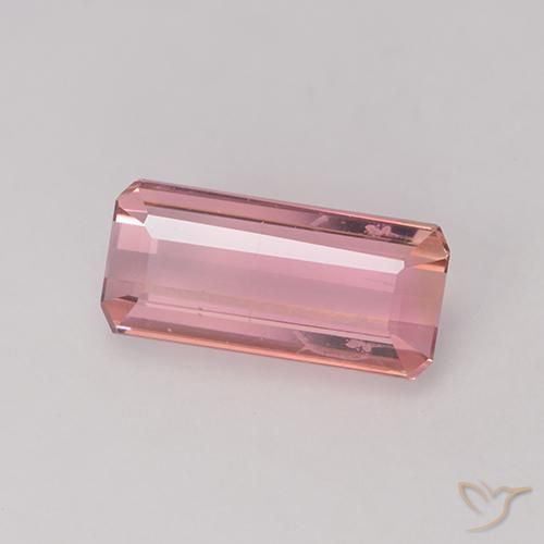 1.09ct Natural Laranja Rosa Turmalina, Corte Esmeralda, VS